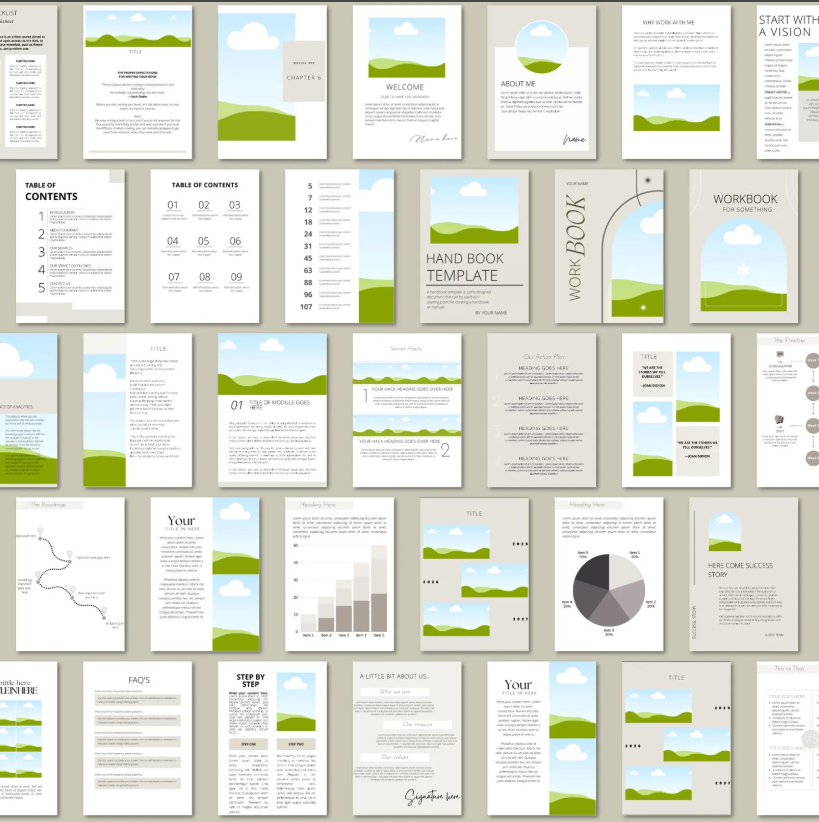 Canva eBook +250 Fully Editable  Template